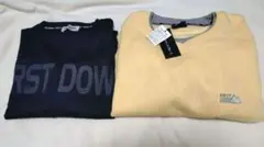 【2枚セット】FIRST DOWN ロゴ入り ロンT　ロゴ入りスウェット　2点
