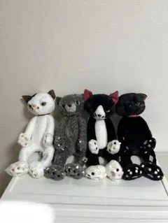 【セット】ボンポワン購入　manhattan toy ぬいぐるみ 黒猫　グレー セット】ボンポワン購入 manhattan toy ぬいぐるみ 黒猫 グレー - メルカリ