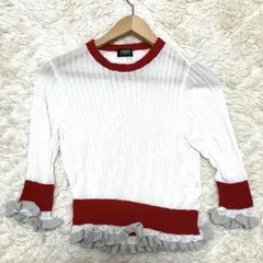 極美品！パメオポーズ！フリルニット！サマーニットのサムネイル