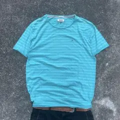 y2k 00s TOMMY HILFIGER短丈boarder tee Lのサムネイル