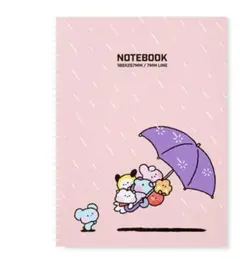 BT21 minini スプリングノート B5サイズ ピンク