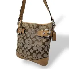 良品 979 Coach Signature Shoulderbag Brown