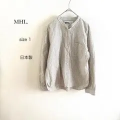 MHL. ストライプコットン 毛 シャツ I