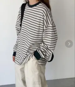 キャナルジーンEI mar エルマールマルチボーダーロングTシャツ ロンTのサムネイル