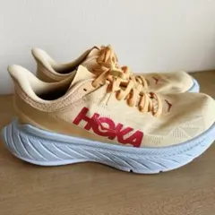 HOKA ランニングシューズ 25cm サーモンピンク