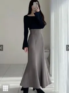 バックスリットマーメイドスカート