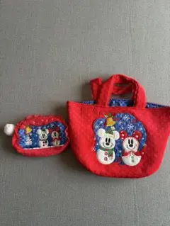 東京ディズニーリゾート　ミッキー ミニー トートバッグとポーチセット
