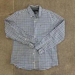 TOMMY HILFIGER 青と白のチェックシャツ S