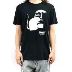新品 BANKSY バンクシー 東京 傘 ネズミ グラフィティ アート Tシャツ