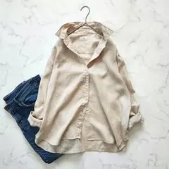 イエナ　シャツ ブラウス 2WAY リネン カシュクール ベージュのサムネイル