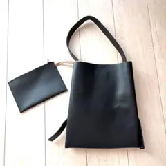 COS コス レザーミニバッグ Leather Mini Bag ブラック 牛革