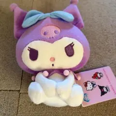 サンリオ　おすわりがま口ポーチ ぬいぐるみ　クロミ