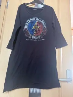 ヒステリックグラマーファックベアヒスベアTシャツワンピースブラック