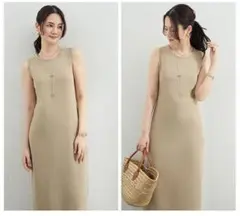 ロングワンピース ノースリーブ カットソー 無地 おしゃれ 着痩せ