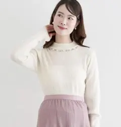 新品♡ルディックパーク白ビジュートップス