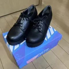 厚底レースアップシューズ 黒