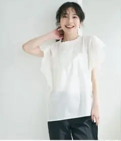 cocaコカ キャンブリックピンタックブラウスＭ