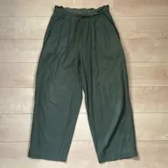 サマンサモスモス　オリーブグリーン カジュアルパンツ ゴムウエスト