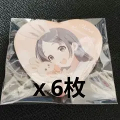 学園アイドルマスター 倉本千奈 ハート缶バッジ 6個 GiGO ポップアップ