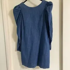 【美品】ZARA デニムワンピース　ワンピース　ブルー　デニム
