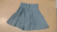 PAGEBOY 黒と白のチェック柄フレアスカートキュロット