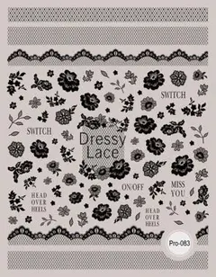 Pro-083　高品質ネイルシール　レース　フラワー　ネイルアート　デザイン