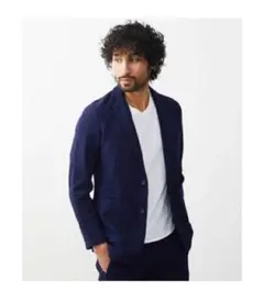 ブランドロゴ刺繍入りニットジャケットMICHEL KLEIN HOMME 46