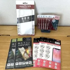 iPhone 11/XR TPUケース／強化ガラスフィルム／レンズカバーセット
