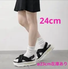 【週末セール　新品】ナイキ ウィメンズ エアマックス アイラ サンダル 24 黒