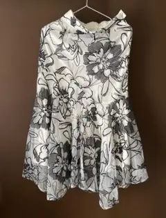 rienda花柄レースフレアスカート ロング丈