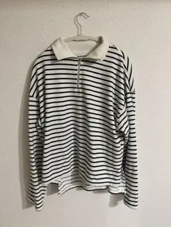 スキッパーポロシャツ ストライプ - メルカリ
