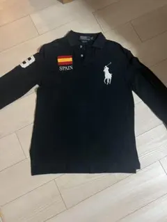 00's ラルフローレン 長袖 ビッグポニー ポロシャツ 短丈 swag y2k