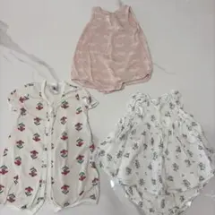プチバトー、ロンパース3点セット