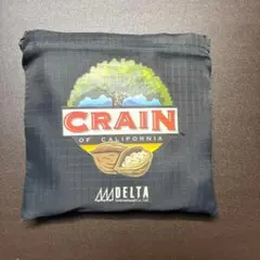 デルタ CRAIN エコバッグ ノベルティ 折りたたみ式 ブラック 非売品