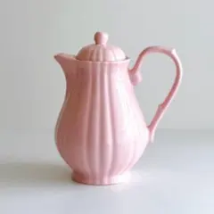 フランス アンティーク コーヒーポット サラン窯 ローズパール ピンク フランス アンティーク コーヒーポット サラン窯 ローズパール ピンク