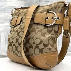 COACH　コーチ　シグネチャー　ショルダーバッグ　3574　斜め掛け　ブラウン