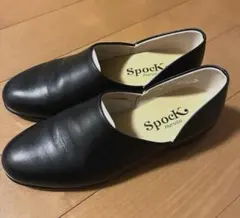 数回使用　ハルタ スポックシューズ 24.0ブラックスムース 牛革　HARUTA