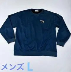 Quash クルーネック スウェット 刺繍デザイン グリーングレー Lのサムネイル