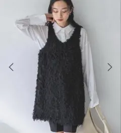 ✔️ 最終お値下げ♡JEANASIS :黒 ツイストフェザーヤーン