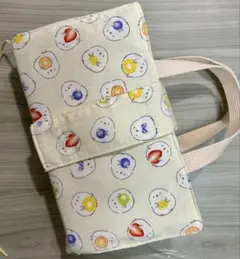 シマエナガ柄　レビューブックカバー　ハンドメイド