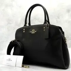 【美品】COACH コーチ ショルダーバッグ レザー 2way クロスボディ 黒