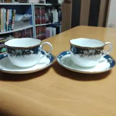 ノリタケ　ダイヤモンドコレクション　カップ&ソーサーペアセット