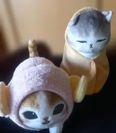 ★モフサンド★ひつじにゃん&包まれにゃんBIGぬいぐるみ★2種セット