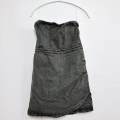 値下げ歓迎 charlotte russe 【L】グレーデニムキャミワンピース