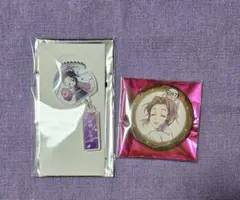 鬼滅の刃 胡蝶しのぶ 缶バッジ アクリルキーホルダー