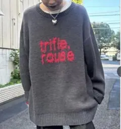 ⭐︎最終値下げ⭐︎JEANASIS 5G floatロゴBIGプルオーバーニット