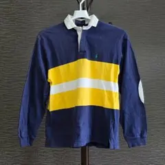 【希少】90s ポロ ラルフローレン エルボーパッチ ラガーシャツ ボーダー M