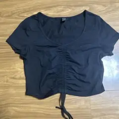 SHEIN ブラック クロップドTシャツ Sサイズ