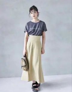 【安値】COCODEAL ギンガムチェックハイウエストマーメイドスカート