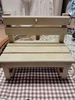 カントリー雑貨、木製、ドール用、お人形用、椅子